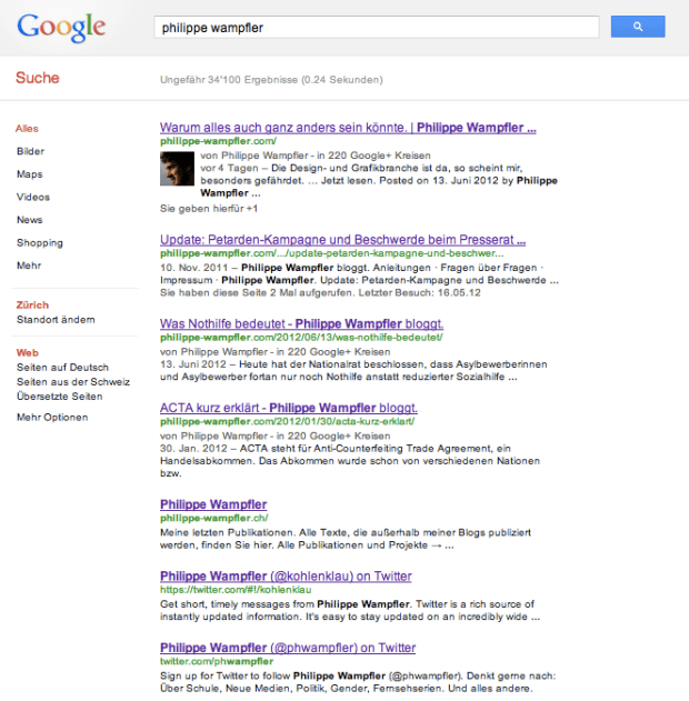 Google Philippe Wampfler