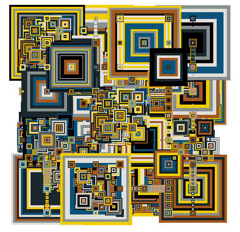 Von Algorithmen erstellte Kunst. Don Relya, donrelyea.com
