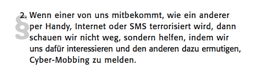 Auszug aus dem Cybermobbing-Guide von Klicksafe.de.